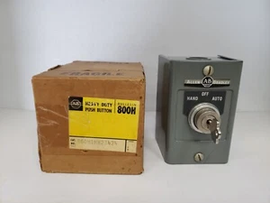 ALLEN BRADLEY 800H-1HW-23424 SELECTOR STATION KEYED 3-POS "HAND-OFF-AUTO" NIB - Picture 1 of 7