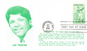 Andrews Cachet Lee Trevino First Day Cover #1933 Bobby Jones Golf 1981 - Picture 1 of 2