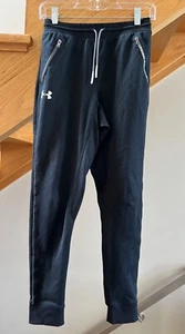 Under Armour Boys' Pennant Tapered Track Pants Jogger ~ YLG Youth Large ~ Black - Picture 1 of 10