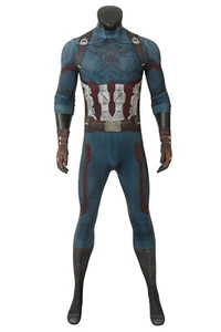 Avengers 3 Steve Rogers Infinity War Jumpsuit Uniform Halloween Cosplay Costume - Picture 1 of 15