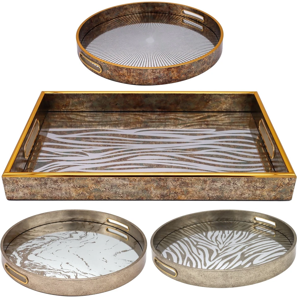 Abstract and Agate Theme Vanity Decorative Candle Coffee Table Display Trays - Image 1 of 1