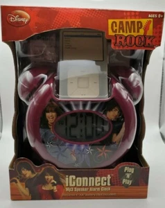 Disney CAMP ROCK iCONNECT Mp3 SPEAKER ALARM CLOCK Rock Out with Camp Rock ~ New! - Picture 1 of 9