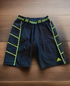 Adidas Shorts Youth Girls Large Black/Green Compression Cycling Padded Soccer - Picture 1 of 4