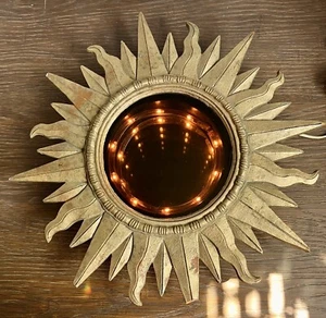 Works Vintage Sunburst Light Lamp Infinity Mirror Mid Century Starburst ASIS - Picture 1 of 19