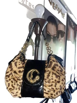ROBERTO CAVALLI Leopard Jaguar Print Pony hair BAG - Image 1 of 4