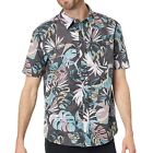 Brand New Mens Salty Crew Large Kine Woven Button Up Charcoal Size Large