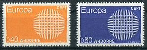 Andorra no 222 - 223 limpio sin usar CEPT 1970 montado sin montar o nunca montado - Imagen 1 de 3