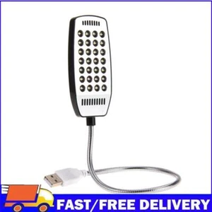 USB LED Book Light 28 LEDs Flexible Eye Protection Table Reading Lamp (Black) - Afbeelding 1 van 10