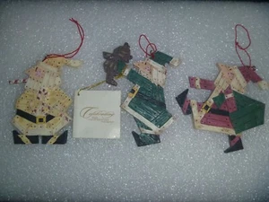 Set of Three Santa s From Christmas Around The World Ornaments By Lloyds.  HTF - Picture 1 of 6