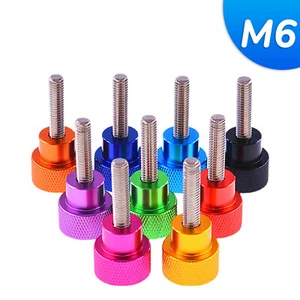 M6 Knurled Thumb Screws Stainless Steel + Alu Hand Grip Knob Bolts High Type - Picture 1 of 15