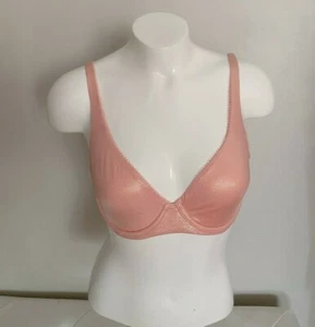 $35 Victorias Secret Body By Victoria Unlined Demi Bra PINK NECTARINE SHINE 32D - Picture 1 of 5