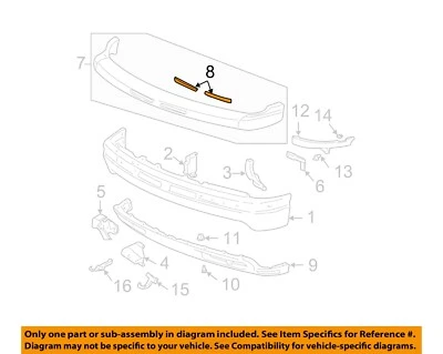Componentes de parachoques delantero GM OEM 99-06 Sierra 1500 - cubierta 15018587 Foto 1 de 2