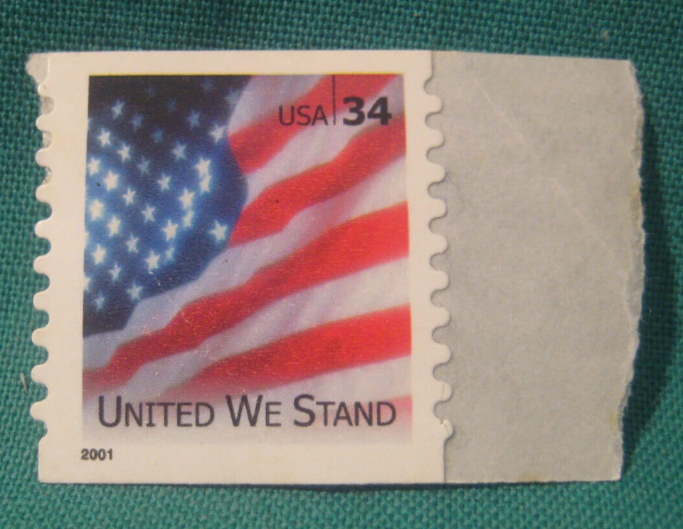 34c United We Stand-Flag -MNH Self Adhesive Single-Scott #3549-Issued 2001 - Image 1 of 2