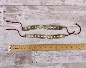 LOT 2 Piece Antique Vintage 1920s Rhinestone Headbands For Repair AS IS - Picture 1 of 12