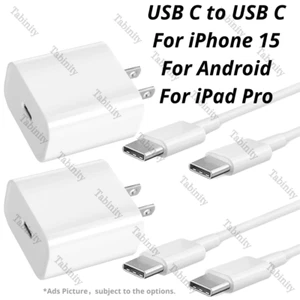 20W USB Type C Fast Charger Power Adapter PD Cord For iPhone 15 Android iPad Pro - Picture 1 of 20
