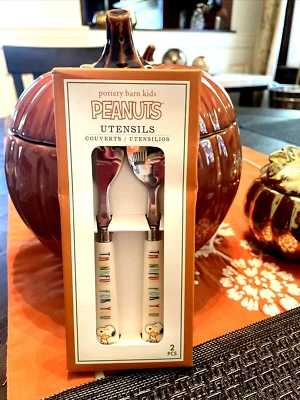 Snoopy Disney school Pottery Barn peanut Thanksgiving Turkey SET Holiday kid / - Image 1 of 4