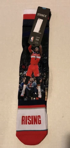 NWT Washington Wizards-DC Rising Basketball Socks-Large 9-12-Stance Crew Socks Cover