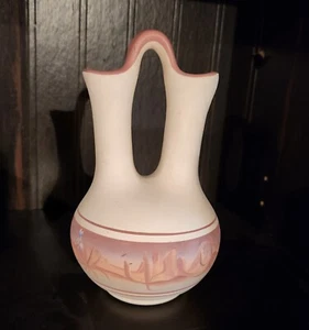 NEW WEST POTTERY Hand Painted Southwestern Wedding Vase  6.5 X 4.5 inch - Picture 1 of 8