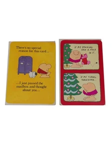 2  ZIGGY American Greetings Cards & Envelopes Unused Vtg Christmas Just Because - Picture 1 of 11