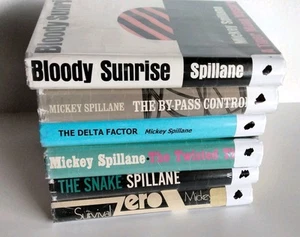 Mickey Spillane First Edition MIKE HAMMER Tiger Mann Mystery Lot 1960s HB ExLib - Picture 1 of 21