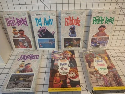 NEW SEALED! Lot (7) Shalom Sesame Street’s Jerusalem VHS Jewish Israel RARE  Foto 1 de 4