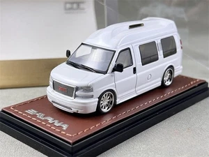 GOC 1/64 Scale GMC SAVANA Cargo Van White Diecast Car Model Toy Collection - Picture 1 of 6