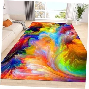 Modern Abstract Area Rugs Washable Bedroom Rugs Soft Non-Slip Stain 4x6ft 2 - Picture 1 of 8