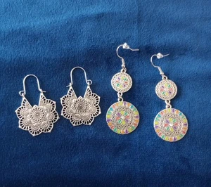 Two Moroccan Style, Dangly Earrings - Picture 1 of 8