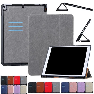 For iPad 5th 6th 7th 8th 9th Genertaion Tri-Fold Stand Leather Smart Case Cover - Image 1 of 4