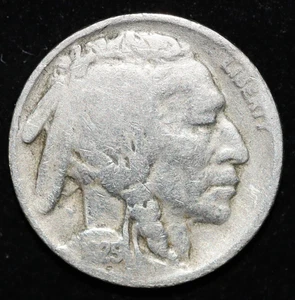 1925 S Buffalo Nickel 5C Five Cent Circulated San Francisco - Picture 1 of 2