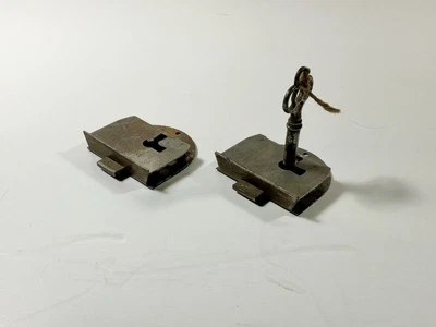 Vintage Desk Drawer Lock & Keys Set Of 2 Lock Cabinet Antique Gaming,Trade - Image 1 of 4