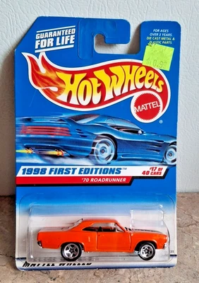 Hot Wheels #661 * '70 Roadrunner 1998 Primera Edición * NUEVO * ¡ENVÍO GRATUITO! Foto 1 de 4