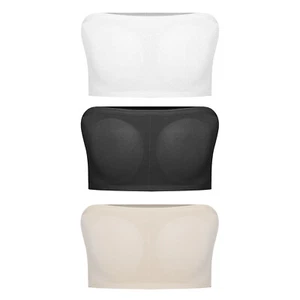 Kids Girls Bra Removable Top 70A-90A 2Pcs/Set Sleeveless Tube Gymnastics Cami - Picture 1 of 56