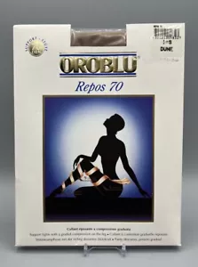 NEW - OROBLU Repos 70 Legs Tights Size 1 SMALL Italy DUNE Compression Lycra - Picture 1 of 2