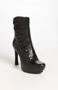 Earthies Ferrara Stiefel schwarz seidiges Leder Gr. 10 Plateaustiefel neu  - Bild 1 von 4