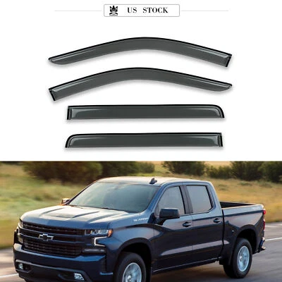 For 2019-2025 GMC Sierra 1500 CrewCab Tape-on Vent shade Rain Guard Window Visor - Image 1 of 4