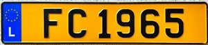 Luxembourg Eurostars Number Licence License Number Plate FC 1965 - Picture 1 of 6