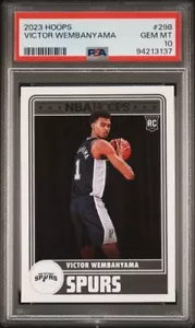 2023 Panini Hoops Basketball #298 Victor Wembanyama PSA 10 Tributo Rookie - Foto 1 di 2