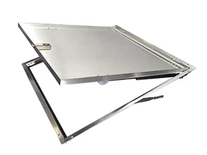 Cubierta de pozo ACERO INOXIDABLE tapa de gaviota tapa de revisión + 2 amortiguadores - Imagen 1 de 11