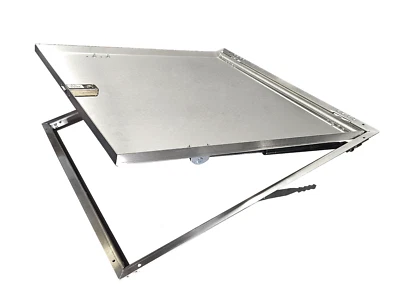 FIREND24 Schachtabdeckung EDELSTAHL Gullideckel Revisionsklappe + 2 Stoßdämpfer