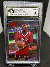 2013-14 Fleer Retro Larry Johnson Star Rubies #115 CGA 9 /150 SSP