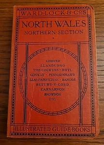 WARD LOCK RED GUIDE - NORTH WALES (NORTHERN SECTION) - 1929 - 1930 Fold-out Maps - Picture 1 of 12