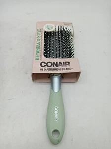 Conair, Velvet Touch, Detangle & Style Hair Brush, 1 Brush Light Green NWT. 91 - Picture 1 of 5