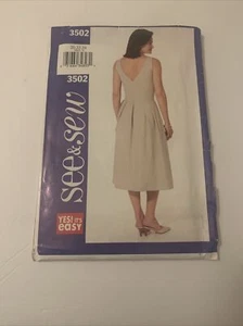 Vintage See & Sew 3502 Women’s Dress Sizes 20-24 Butterick Sewing Pattern 2002 - Picture 1 of 3