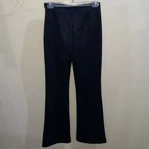 Truth By Republic Black Polyester Blend Ultra Suede Side zip Flare Pants Sz S - Picture 1 of 5
