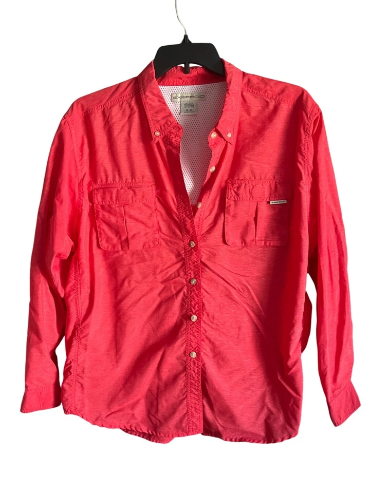 Camisa de pesca ExOfficio para mujer ventilada talla XL roja manga larga Foto 1 de 4