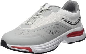 Mens HUGO Trainers Grey Casual Sneakers With Logo - Axel Runn - Picture 1 of 7