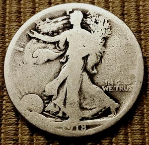 Better Date 1918-D Walking Liberty 90% Silver US Half Dollar * - Picture 1 of 3