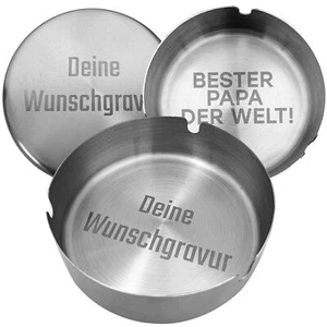 EMACES® Aschenbecher aus Edelstahl mit Wunschgravur - Bild 1 von 27