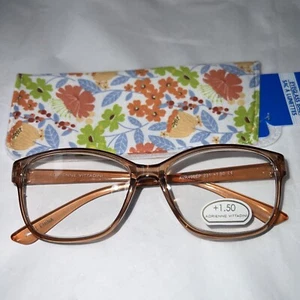 Readers Adrienne Vittadini +1.50 Reading Glasses with Case🌸NEW - Picture 1 of 9